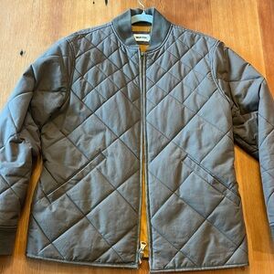 Taylor stitch quilted bomber jacket, dry wax